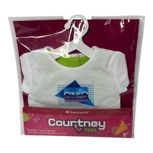 18" American Girl COURTNEY T-SHIRT & TANK SET NEW in Package White Doll Clothes